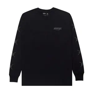 MORSKY T-shirt Longsleeve / Kaos Lengan Panjang ROUNDED Hitam