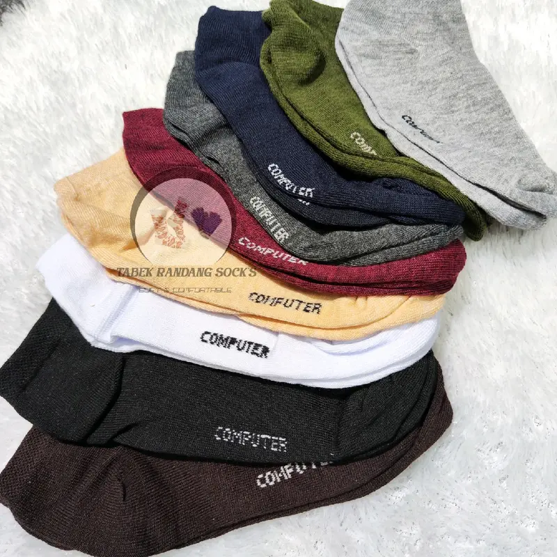 Kaos Kaki pendek Pria/Wanita semata kaki polos warna/Kaos kaki polos pendek dewasa Ankle Unisex sutra korea 2