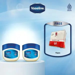 [FREE 1x Kapas 30gr] Vaseline Repairing Petroleum Jelly Lotion Original Pure 50Ml Twin Pack