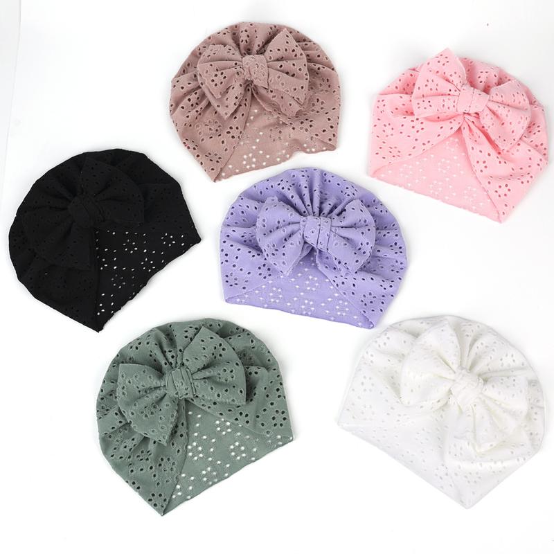 Product Introduction of Baby Cap Summer Mesh Baby Girl Hat Cute Bow Infant Baby Bonnet Cap Soft Elastic Newborn Beanie 8