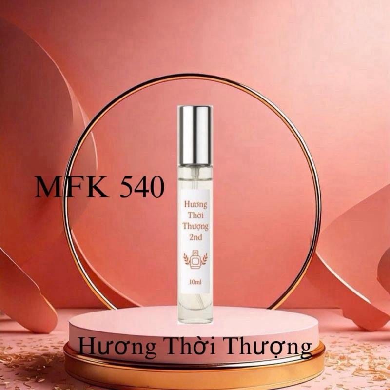  Mfk 540 đỏ  10ml  nước hoa nam nữ.chai thuỷ tinh màu trắng nắp trắng. Perfume Cosmetic Mỹ Phẩm 