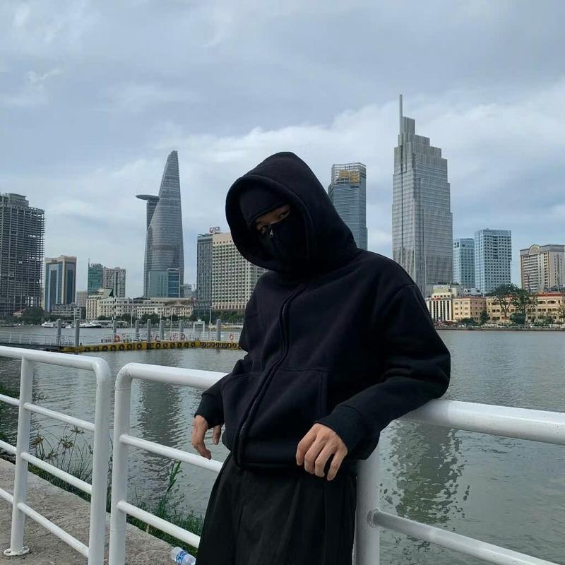 Ninja Trùm Áo Khoác Nỉ Nam Mỏng vỪA ĐỦ Size S- XL Dưới 65kg Cao Dưới 67m Hoodie Ulzzang Chất Liệu Tốt Giá Hợp Lý