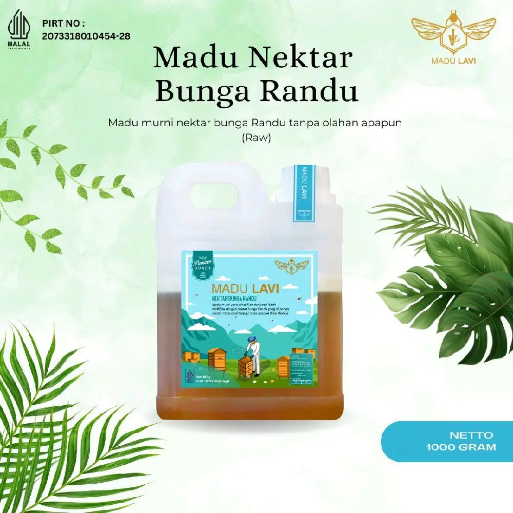 Madu Hutan Nektar Randu 1Kg Honey Bee