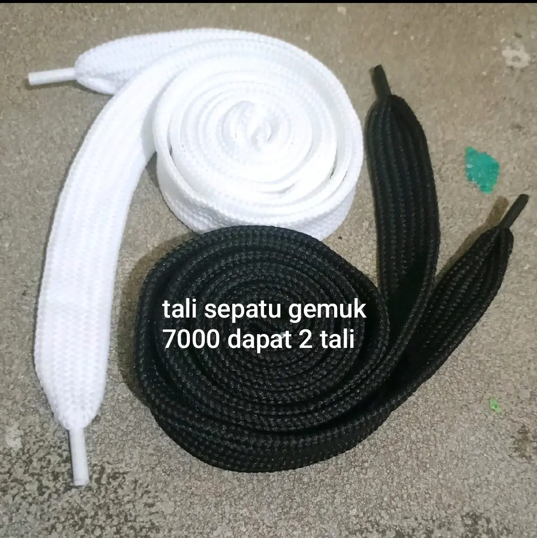 Tali Sepatu Gemuk 2 cm Jumbo 120 cm Ujung Mika Sneakers shoe