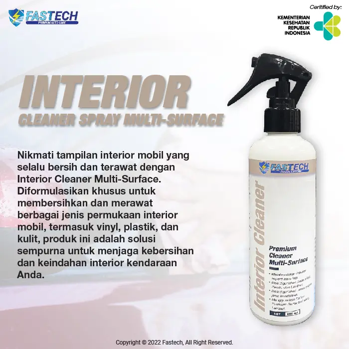 FASTECH - Bundling Interior Cleaner 250ml & Glass Cleaner Anti Fog 250ml 3