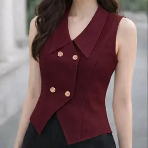 K-YUNIA VEST / VEST BASIC WANITA / Vest Semiwoll Atasan Crop K-YUNIA Vest Casual Rompi