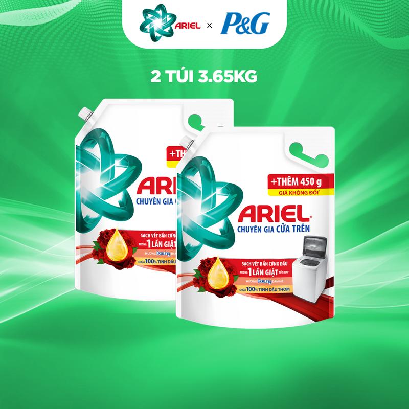 Combo 2 Nước giặt Ariel cửa trên & của trước 3.05-3.65kg hương Đam mê