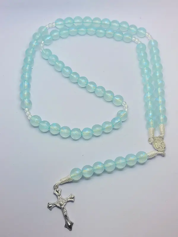 Rosario 77 Bapakami Katolik - Mote Blue Shimmer/Glitter - Glow In The Dark 3
