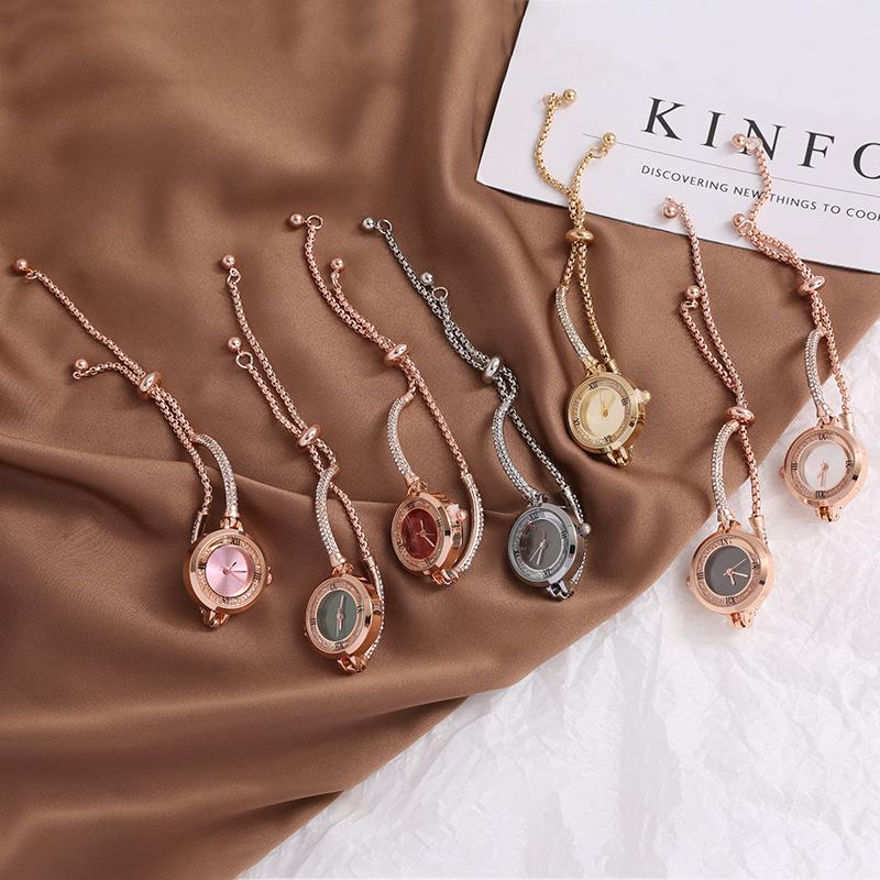 Product Introduction of JTSR016 - Jam Tangan Wanita Tali Rantai Serut Simple Elegant Jam Analog Fashion Korea Model Bulat Quartz 23