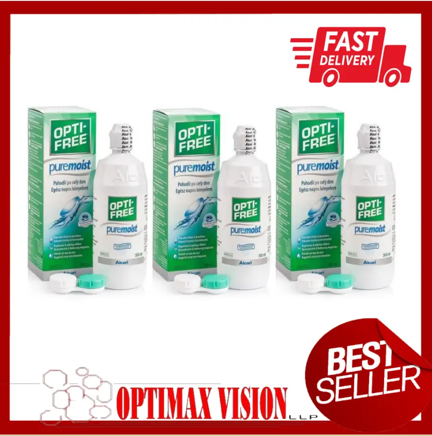 Opti Free Pure Moist Multi-Purpose Disinfecting Solution x 3 btls (300ml)