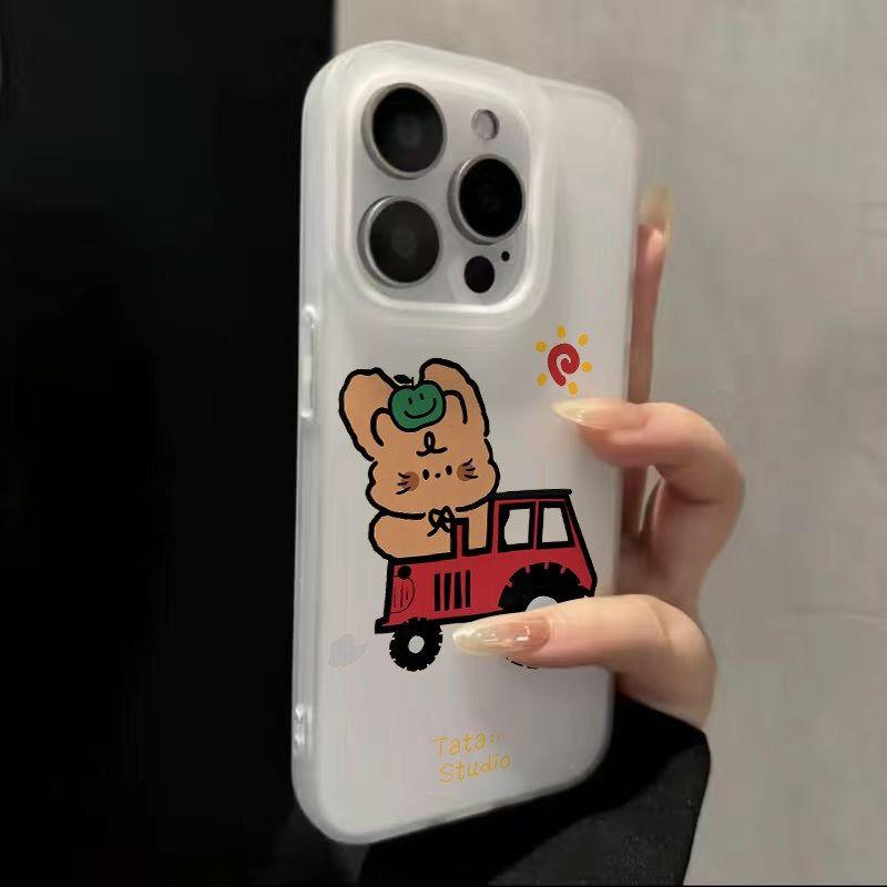 Mài lỗ lớn ngồi xe thỏ áp dụng cho Apple 17 vỏ điện thoại iPhone 16promax bao…