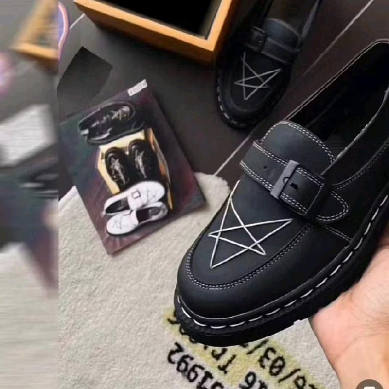 Sepatu Jhon Docmart Casual Formal Shoes Pria Pantofel Kerja Hitam Fantofel Wanita Karet 2