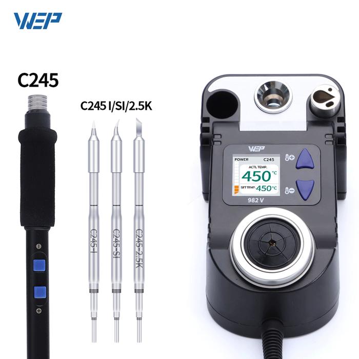 Gambar WEP 982 V Soldering Station With C245 Soldering Iron Handle Fast Heating Fine Tip Easy-plug dari House Sparepart Kab. Tangerang Tokopedia
