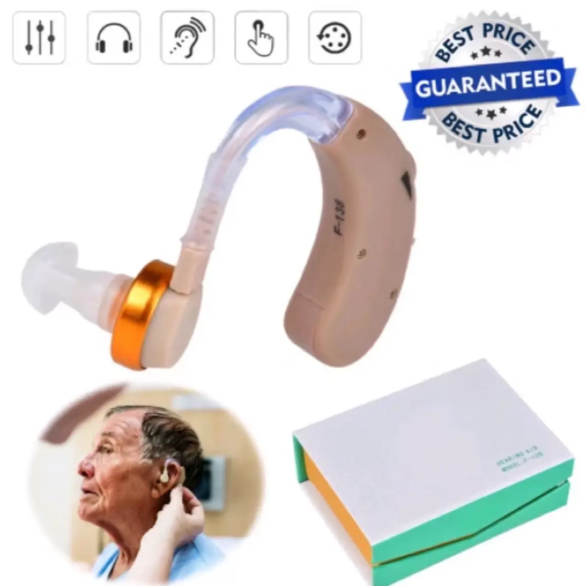 Original Alat Bantu Dengar Orang Tua Hearing Aid Kids Kit Behind The Ear BTE - ABD Tuli / Alat bantu dengae terlaris termurah