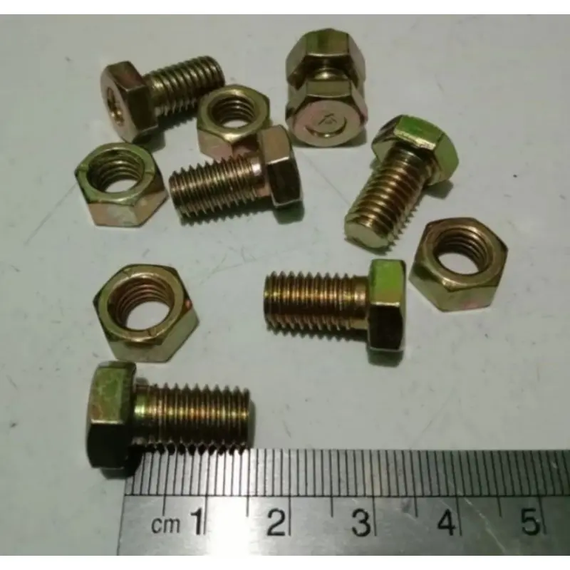 BAUT MUR KUNING BMK M8X15MM BAUT SIKU LUBANG ( KUNCI 12 )