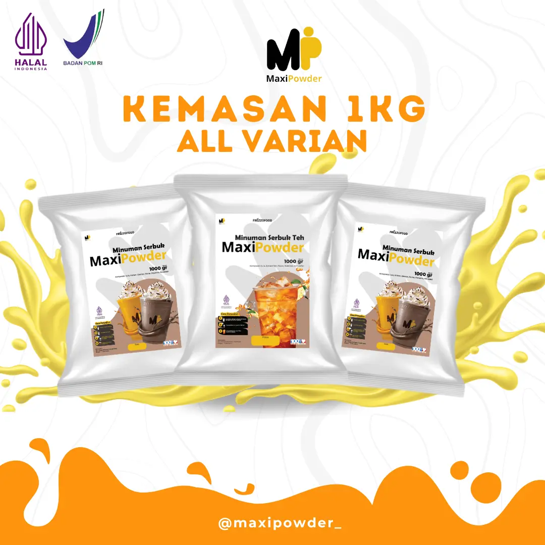 Bubuk Minuman Rasa Varian 1kg / Minuman Kekinian Termurah Dan Terlaris / MaxiPowder