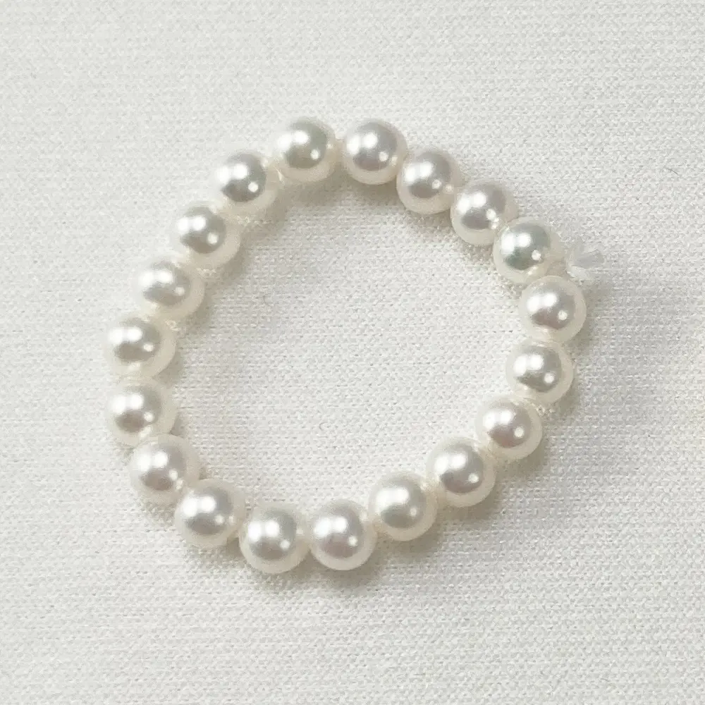【R017】1pc 3-4mm Freshwater Pearl (AAA Slightly Flawed, White, Round) Rings