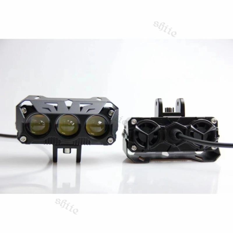 Lampu Tembak Led Foglamp CR7 SQL 3 Mata Laser Gun Putih Kuning 2 Warna Waterproof CR7 Lampu Tembak 3 Mata High Low Lampu Tembak LED Laser/Lampu Sorot Laser Q9 3 Mata 2 Warna/HI LOW 60 WATT LAMPU TEMBAK MOTOR MOBIL/3 Mata SQL/3 Mata Lensa 7