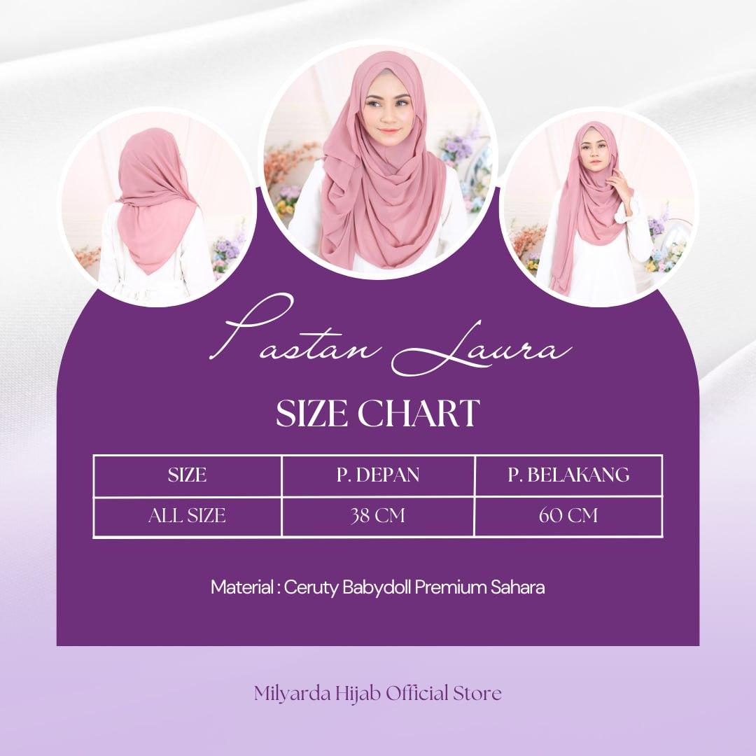 Milyarda Hijab Laura Instan Kerudung Muslim Dewasa Cantik Wanita Syari Praktis Stylish