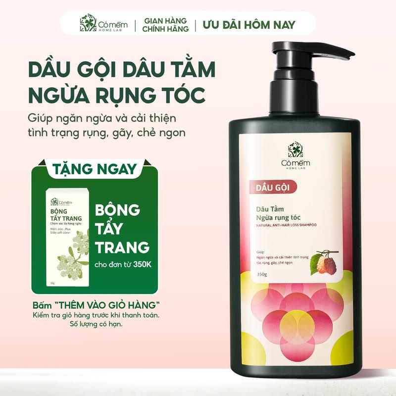 Dầu Gội Dâu Tằm Giúp Giảm Rụng Tóc Cải Thiện Tình Trạng Tóc Gãy Rụng Chẻ Ngọn Cỏ Mềm 350ml