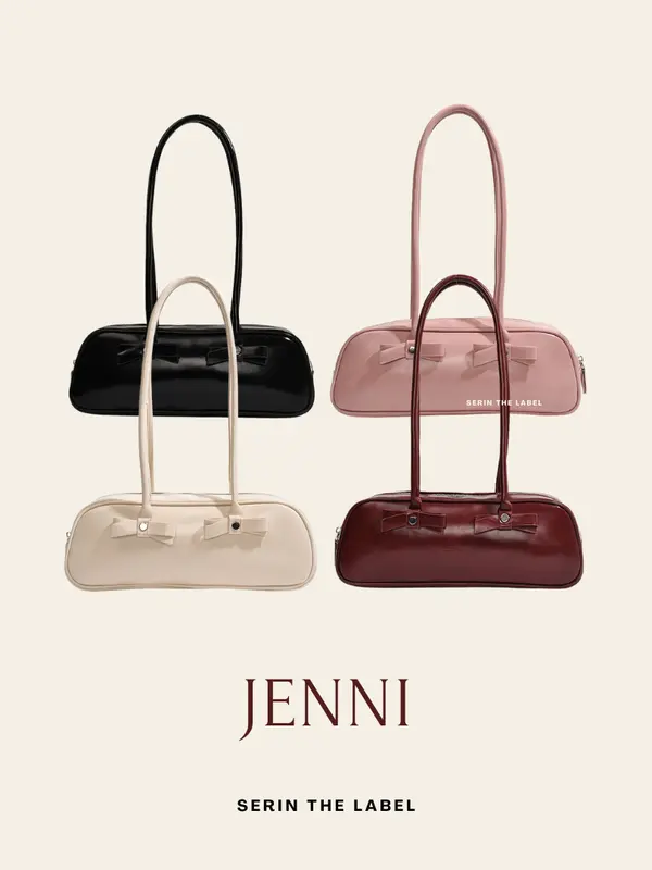 SERIN - JENNI - BAGUETTE BAG | Tas Bowling Y2K Bag | Tas Pita Coquette | Tas Wanita Shoulder Bag Korea 0