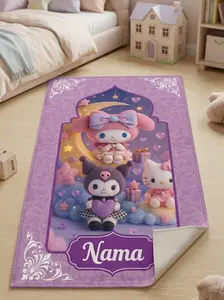 Sajadah Anak Perempuan dengan Bahan Premium Motif Free Nama Nyaman dan Unik Cocok untuk Anak Perempuan