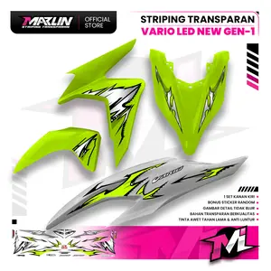 MARLIN Striping Transparan Vario 125|150 New 2017-2021 Gen 1 Motip Varky Bahan Bening Premium Quality Tinta UV Awet 1-3 Tahun