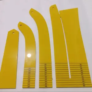 penggaris pola kerah bahan akrilik