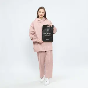 Jas Hujan Rainpro Dewasa Cewek Aesthetic Celana Baju 1 Pasang Bahan Tebal Raincoat Pria Wanita Mantel Pvc Setelan