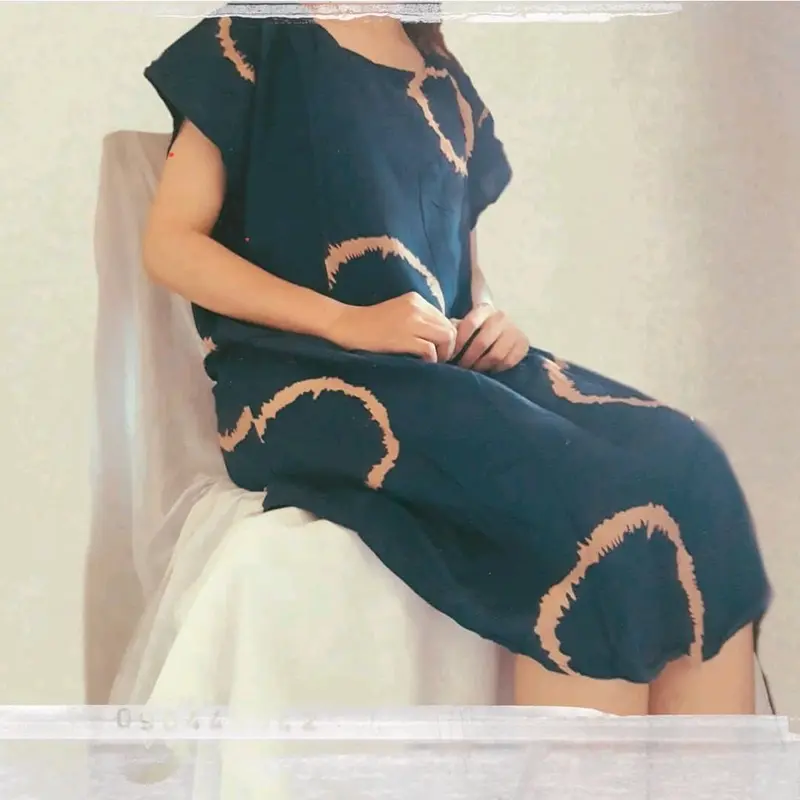 Daster Rayon Bali Adem Motif Shibori Dress 2