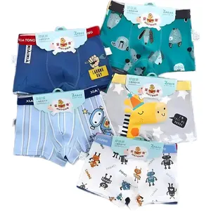 XiaTong Celana Dalam Anak Laki Laki Import 12 Pcs Murni Katun Boxer Anak Laki Laki 1 Lusin Celana Dalam Anak Cowok Usia 2-15 Tahun Fashion (M-5XL)