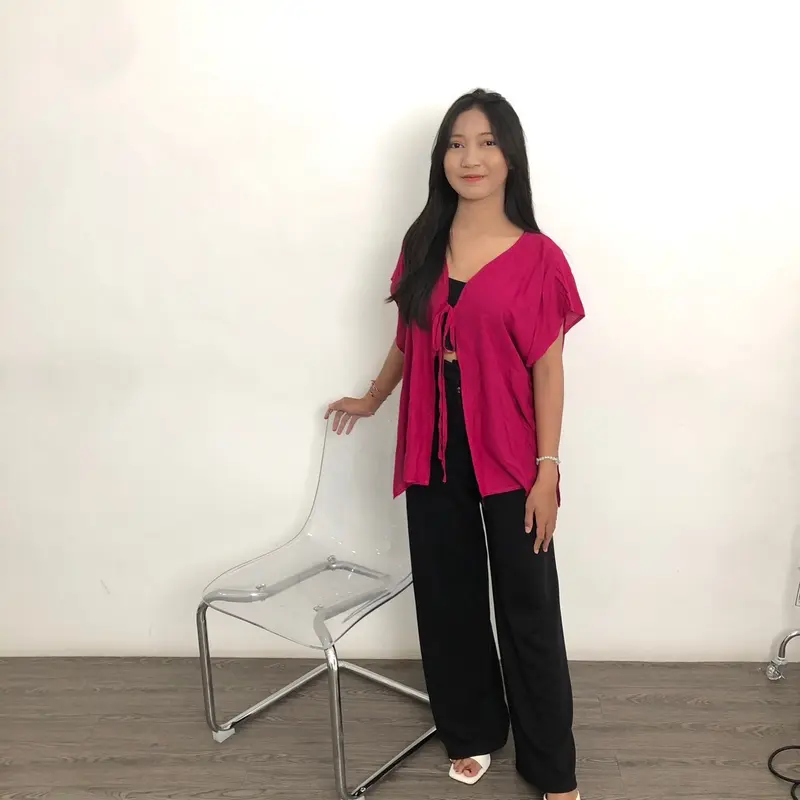 Nina outer batwing big size  Cardigan Panjang Wanita Kardigan Casual Katun Oversize Basic Atasan  Nyaman 0