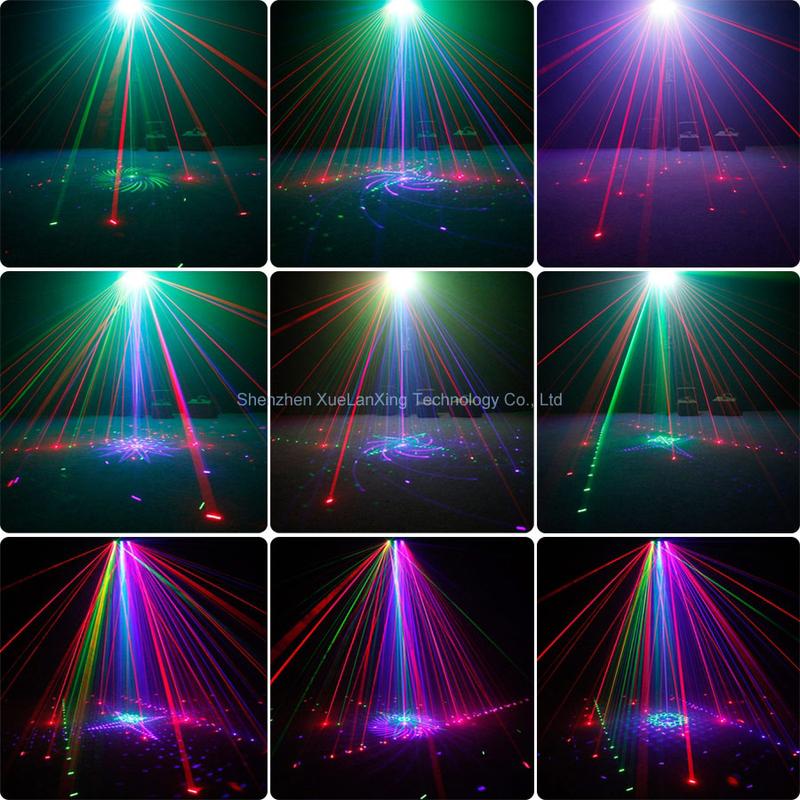 Product Introduction of 21 Lens DJ Disco Beam Patterns Stage Laser Light Projector RGB UV LED Strobe Party Holiday Dance Wedding Lamp H3 19