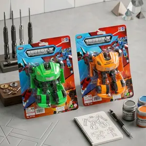 Tobbot-X Mainan Robot Anak Edukasi Transform Car - Mainan Edukasi Anak Robot Transform Car MT770