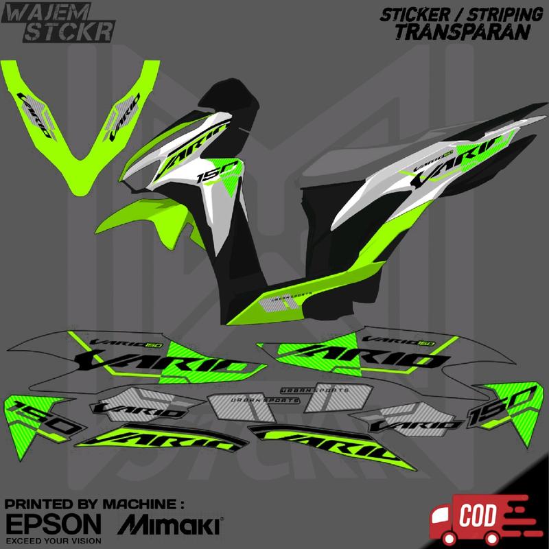 STRIPING TRANSPARAN VARIO NEW 125 150 GEN 1 CUSTOM VIETNAM 6