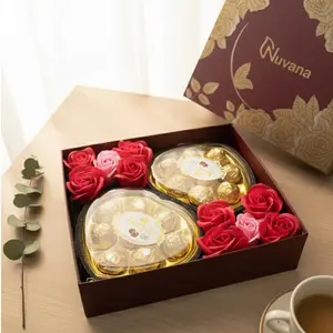 Hampers Hadiah Ulang Tahun Wisuda Paket Istimewa Cokelat Bunga Sabun 8 Pcs Coklat Elegan, Manis & Lezat