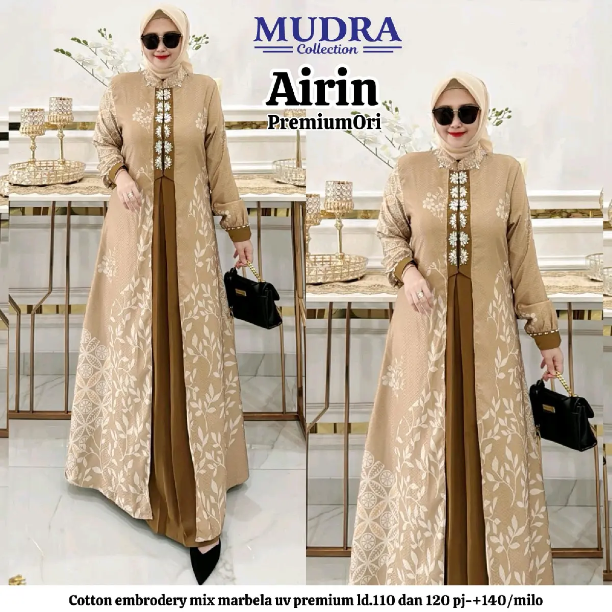 Airin Dress Gaun Gamis Mewah Bestseller by Mudra