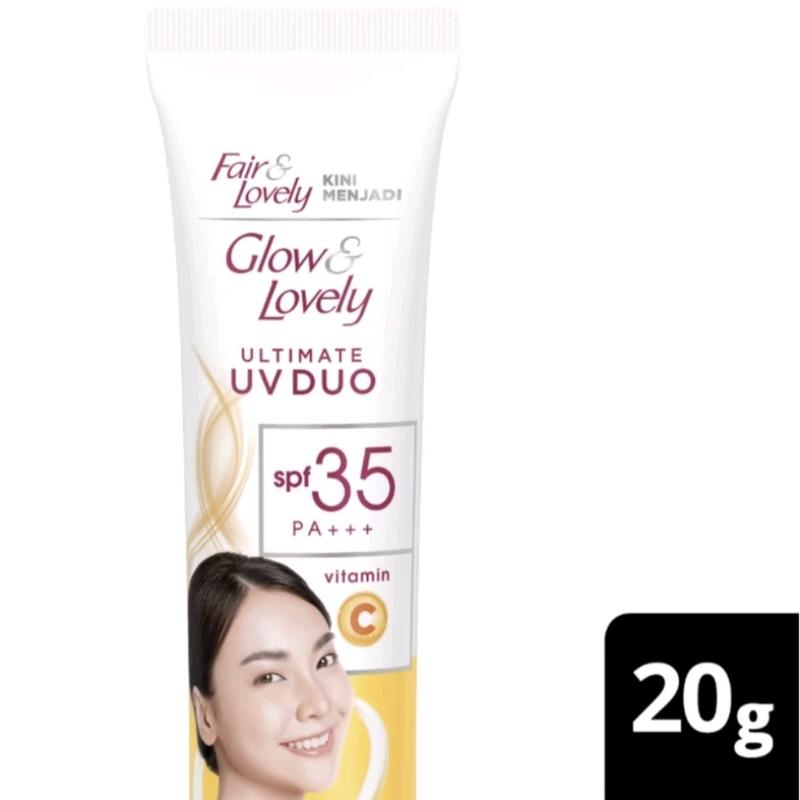 GLOW & LOVELY Ultimate UV Duo Krim Vitamin C SPF 35 PA +++ 20gr Mencerahkan 0