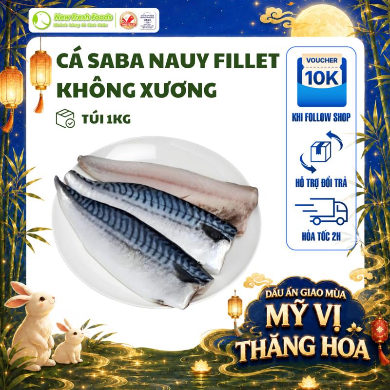 Cá Saba Nauy Fillet Không Xương - Khay 1Kg