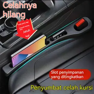 Strip Penutup Celah Kursi Mobil Versi Baru dan Ditingkatkan + Strip Penutup Anti Bocor Celah + Strip Pengisi Celah + Strip Penyimpanan Celah Samping Kursi Mobil, Anti Selip dan Tahan Aus