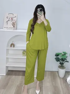 Emilia Set | Setelan Wanita Lengan 7/8 | Setelan Wanita Jumbo