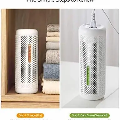 Deerma Dem-Cs50M Mini Dehumidifier – Cs50M Reusable, Hemat Daya, 350G Silika Anti Lembap, Bisa Dipakai Ulang Terlaris