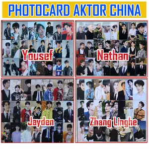 Photocard Aktor China isi 25 pcs Buatan Fans Idola Yousef Jayden Nathan Ling He