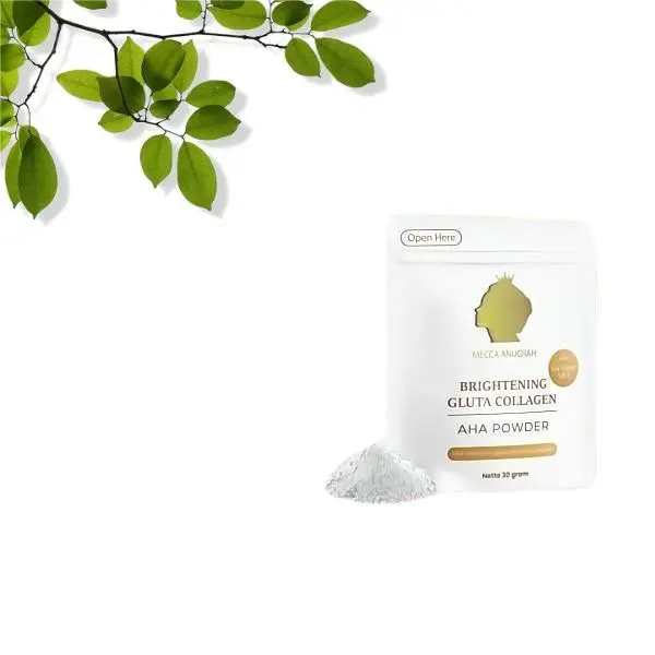 MECCA ANUGRAH BRIGHTENING GLUTA COLLAGEN AHA POWDER  - COLLAGEN PEMUTIH BADAN Acid Mencerahkan 1