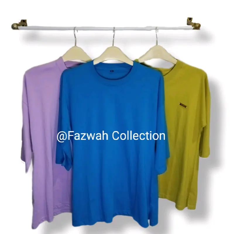 Atasan wanita Hijab stylish lengan3/4 Kaos Polos Combed Katun bajudistro 5