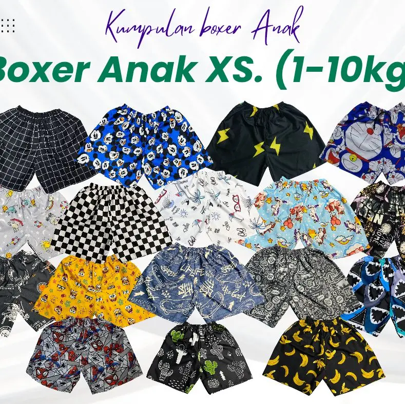 Boxer Anak 1-2thn, Pria/Wanita bahan Soft Katun Tersedia babyak pilihan Motif Anak lucu Dan viral