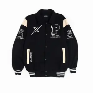 PLATINUM WORLD Jacket Varsity RV Full Bordir Premium Outerwear Varsity Jacket Baseball East Team 9X.