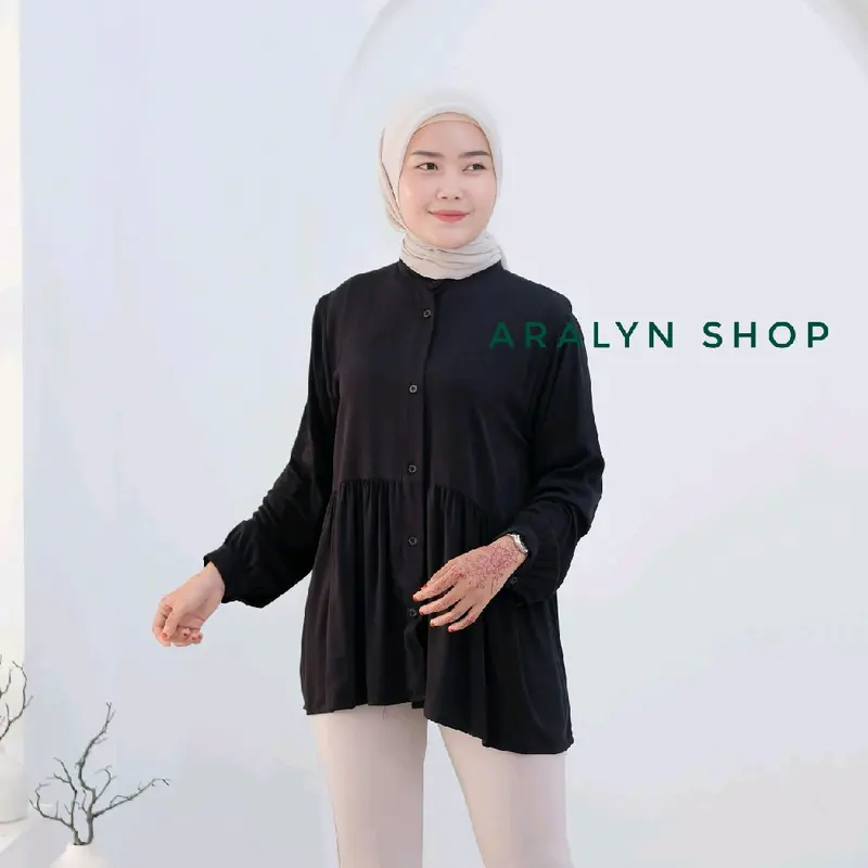 ARALYN BLOUSE RAYON TWILL ATASAN TERBARU 7