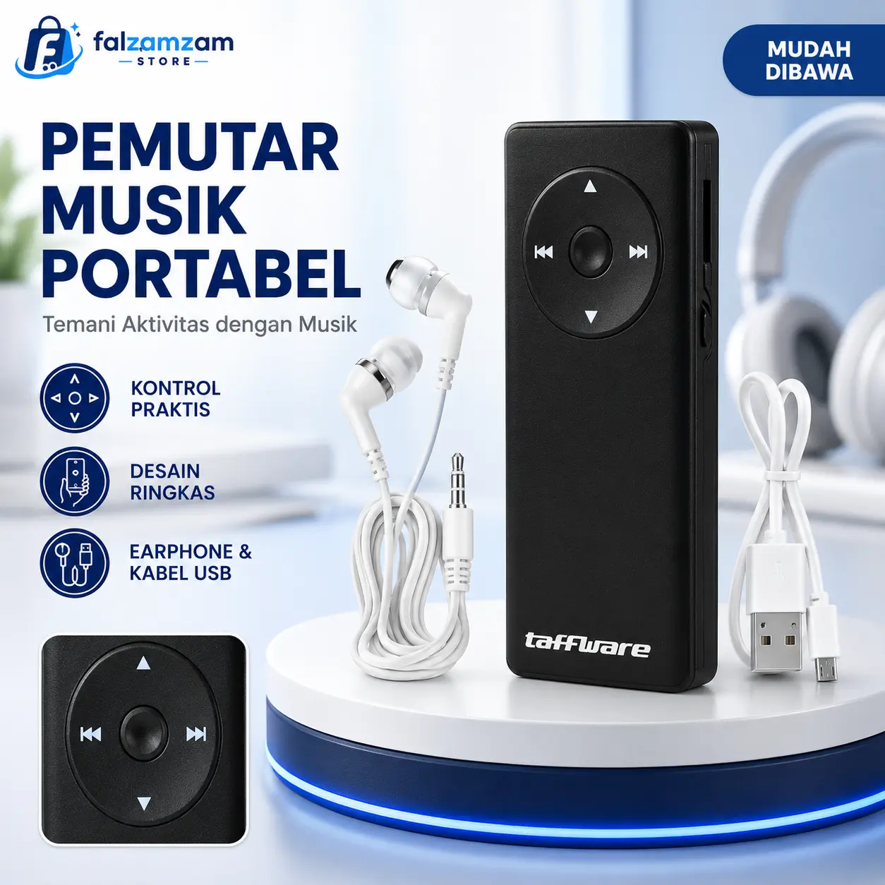 Taffware MP3 Player Walkman Micro SD Slot Speaker Earphone 100mAh