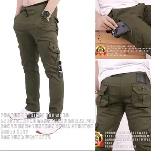 Celana Panjang Pria Cargo Tactical PDL Karet Fwd System